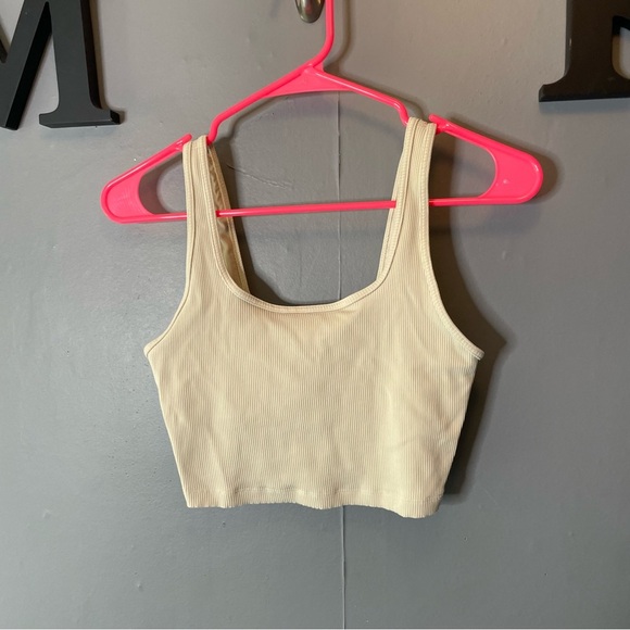 Offline by aerie tan ribbed bra top size small - Picture 1 of 6